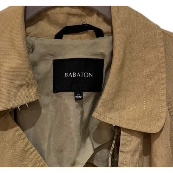 Aritzia‎ Babaton XS Lawson Trench Coat Beige Long Open Front ASO Meghan Markle